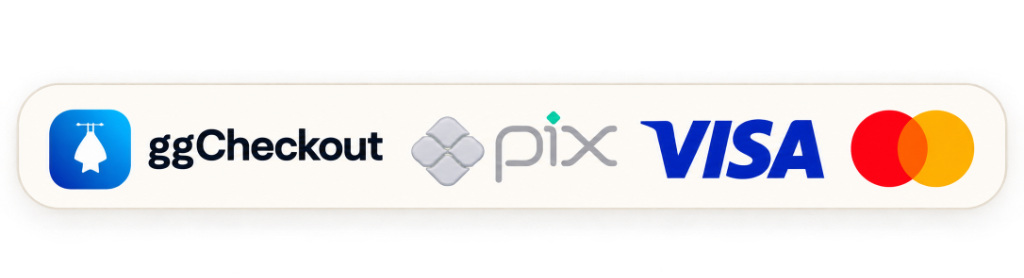 Formas de Pagamento: ggCheckout, Pix, Visa, Mastercard